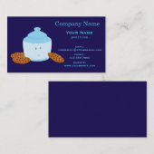 Carte De Visite Boîte à biscuits de sourire avec des biscuits (Devant / Derrière)