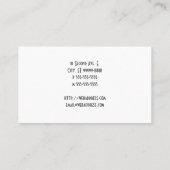 Carte De Visite Boîte à emporter de restaurant chinois (Dos)
