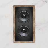 Carte De Visite Boîte à haut-parleur du caisson | Cuir (Dos)