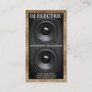 Carte De Visite Boîte à haut-parleur du caisson   Cuir