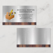 Carte De Visite Boîte à outils | Bois et métaux (Devant / Derrière)