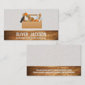 Carte De Visite Boîte à outils | Bois et texture murale (Devant / Derrière)