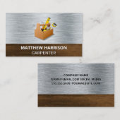 Carte De Visite Boîte à outils de menuiserie | Arrière - plan de m (Devant / Derrière)