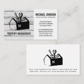 Carte De Visite Boîte à outils | Menuiserie matérielle (Devant / Derrière)