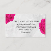 Carte De Visite Boîte à Roses Cadeaux Fleurs (Dos)