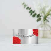 Carte De Visite Boîte à Roses Cadeaux Fleurs (Debout devant)