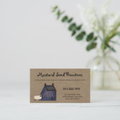 Carte De Visite Boite à Salé Primitive Rustique House & Sheep Coun (Debout devant)