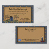 Carte De Visite Boite à saler rustique primitive de campagne & Éto (Devant / Derrière)