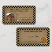 Carte De Visite Boîte à saltbox rustique primitive sur Kraft (Devant / Derrière)