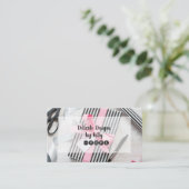 Carte De Visite Boîte cadeau Black and White Stripe Designer bijou (Debout devant)