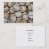 Carte De Visite Boîte de Baseballs (Devant / Derrière)