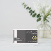 Carte De Visite Boîte de colonne grise créative Cadre fondateur PD (Debout devant)