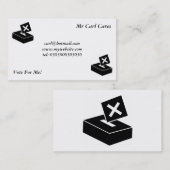 Carte De Visite Boîte de vote noir (Devant / Derrière)