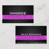 Carte De Visite Boîte d'information dans le rose (Devant / Derrière)