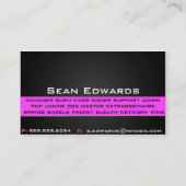 Carte De Visite Boîte d'information dans le rose (Dos)