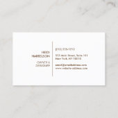 Carte De Visite BOÎTE LOGO avec VOTRE INITIAL/MONOGRAM BROWN WOOD  (Dos)