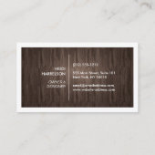 Carte De Visite BOÎTE LOGO avec VOTRE INITIAL/MONOGRAM sur BOIS SO (Dos)