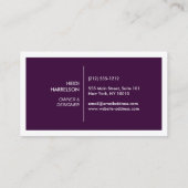 Carte De Visite BOÎTE LOGO avec VOTRE INITIAL/MONOGRAMME sur DEEP  (Dos)