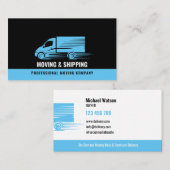 Carte De Visite Boîte professionnelle Camion Déplacement de livrai (Devant / Derrière)
