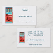 Carte De Visite Boîte rétro de correspondances pop art (Devant / Derrière)