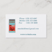 Carte De Visite Boîte rétro de correspondances pop art (Dos)