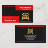 Carte De Visite Boite rouge étonnante Bordure Trucker de camion d' (Devant / Derrière)