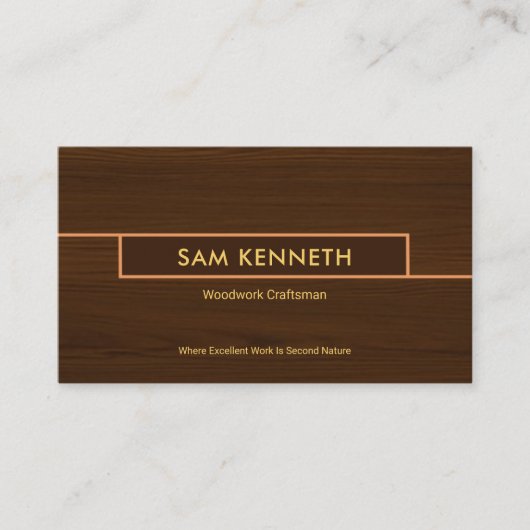 Carte De Visite Boîte spéciale Construction de texture de bois Han (Devant)