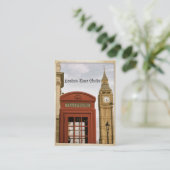 Carte De Visite Boîte téléphonique et tour de Big Ben (Debout devant)