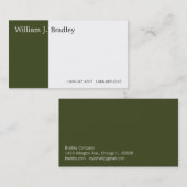 Carte De Visite Boîte verte (Devant / Derrière)