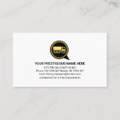 Carte De Visite Boîte vocale Creative Camion Conduite (Dos)