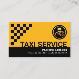 Carte De Visite Boîtes de contrôle de taxi jaune