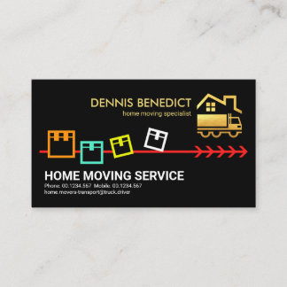 Carte De Visite Boîtes de déménagement colorées Home Mover