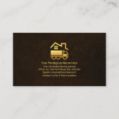 Carte De Visite Boîtes de déplacement Brown Grunge Gold (Dos)