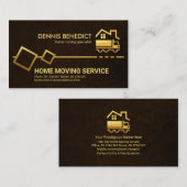 Carte De Visite Boîtes de déplacement Brown Grunge Gold (Devant / Derrière)