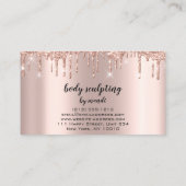 Carte De Visite Boîtes de Parties scintillant du logo de beauté (Dos)