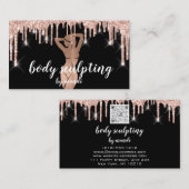 Carte De Visite Boîtes de Parties scintillant du logo de massage p (Devant / Derrière)