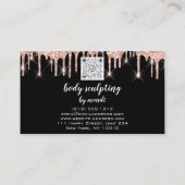 Carte De Visite Boîtes de Parties scintillant du logo de massage p (Dos)