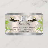 Carte De Visite Boîtes de Parties scintillant en argent Cadre Code (Dos)