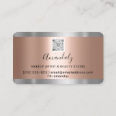 Carte De Visite Boîtes de Parties scintillant en argent Cadre Code (Dos)