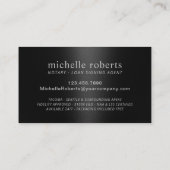 Carte De Visite Boîtes de Parties scintillant noire de l'agent de (Dos)