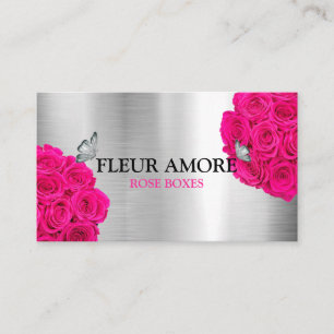 Carte De Visite Boîtes de roses cadeaux Fleurs Flowerbox
