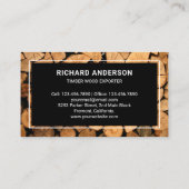 Carte De Visite Boîtes en bois de chauffage Arbre Service Ax (Dos)