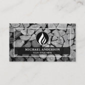 Carte De Visite Boîtes en bois de chauffage Installation de chemin (Devant)