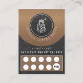 Carte De Visite Boîtier de café rustique logo chalkboard fidélité  (Devant)