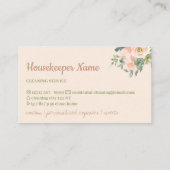 Carte De Visite Boîtier de nettoyage rose pâle (Dos)