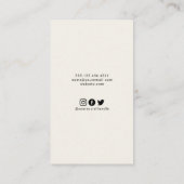 Carte De Visite Boîtier de stylos avec ciseaux noir logo contour (Dos)