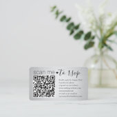 Carte De Visite Boîtier en argent 100 pack Scan Me QR RSVP Faux (Debout devant)