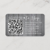 Carte De Visite Boîtier en bois de Faux gris RSVP 100 Pack Me Scan (Devant)