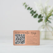 Carte De Visite Boîtier en cuivre Faux RSVP 100 Pack Me Scan QR (Debout devant)