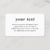 Carte De Visite Boîtier Mariage photo 100 Pack simple de typograph (Devant)